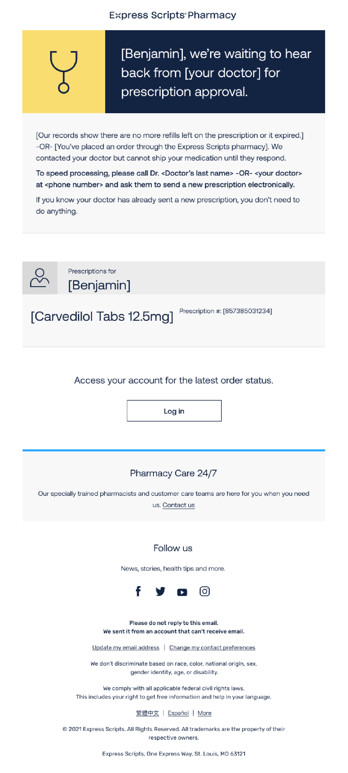 Express Scripts Pharmacy | Dr No Response