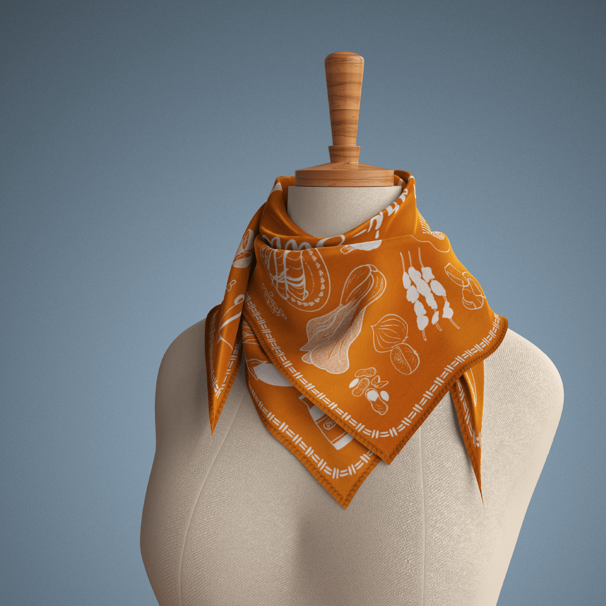 Bandana on dress form | Sarisari